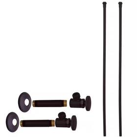 Westbrass 705353420887 Bullnose Faucet Kit With Round Handles 1/2 Inch Ips X 3/8 O.d. 20 Oil