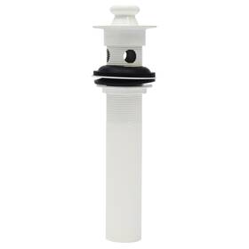 D410-2-50 Westbrass 747028077507 Lift And Turn Lavatory Drain With Overflow Holes - Exposed Coat White