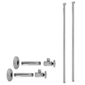 D103kbn-26 Westbrass Faucet Kit - 1/2 Inch Ips X 3/8 Od 20 Bullnose In Polished Ch