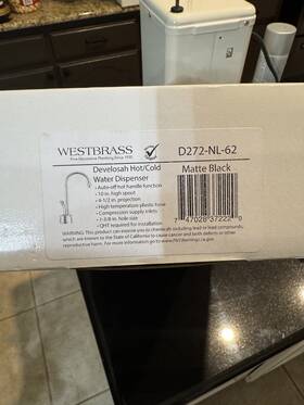 D272-12 Westbrass Develosah 2-handle Hot Cold Water Dispenser Faucet Orb