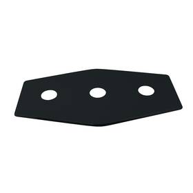 D505-62 Westbrass Three-hole Remodel Plate In Powdercoated Flat Black