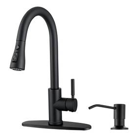 A1001-02-01pw Wewe Gifts For Men Black Kitchen Faucet With Soap Dispenser Christmas Stocking Stuff