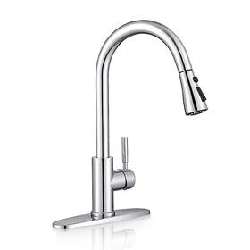 A100102cp Wewe Faucet Pull Down Kitchen With Sprayer Low Lead Commercial Modern Stainles