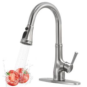 A100806bn Wewe Vintage Kitchen Faucet With Pull Down Sprayer Stainless Steel 1 Or 3 Ho