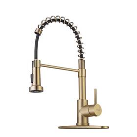 A8018-05-02bg Wewe Brushed Gold Kitchen Faucet With Pull Down Sprayer Rv Brass Fau