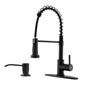 A8056-07-05mb Wewe Black Kitchen Faucet With Soap Dispenser Sink Pull Down