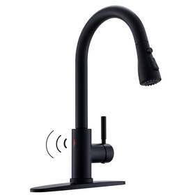T100102mb Wewe Black Kitchen Faucet Touchless With Pull Down Sprayer - Matte