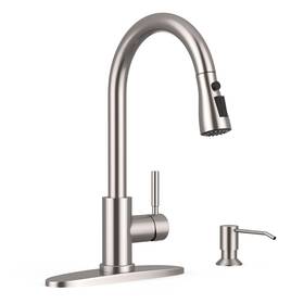 W100-06-08bbn Wewe Kitchen Faucet With Soap Dispenser And Pull Down Sprayer Rv Single Handle Cl