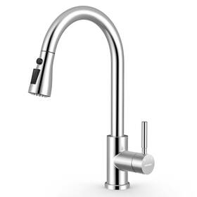 W100-06-08bcp Wewe Kitchen Faucet Pull Down Sprayer Stainless Steel Single Handle Chrome Finish