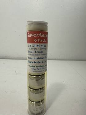 Whedon Products Inc 043433111677 Saveraerator 6 Pack 2.2 Gpm Max Sa1-6pk