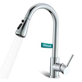 01-polished Whisper08 B06cpv Chrome Kitchen Sink Faucet Modern