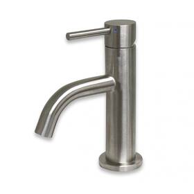 Whitehaus Collection 848130035161 Solid Stainless Steel Single Lever Small Lavatory Faucet Silver
