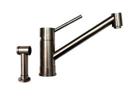 Whfx2125sts Whitehaus Collection Stainless Steel Lever Kitchen Faucet With Side Spray