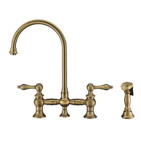 Whkbtlv3-9101-nt-ab Whitehaus Whkbtlv3-9101-nt Vintage Iii Plus 1.5 Gpm Widespread - Brass