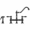 Whkbtlv3-9201-abras Whitehaus Collection Vintage Iii 2 Handle Widespread Kitchen Faucet W Traditional Swivel Spout Leve