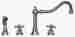 Whkcr3-4400-c Whitehaus Iii Widespread Kitchen Faucet