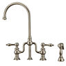 Whttslv3-9773-nt-pn Whitehaus Bridge Faucet With Gooseneck Swivel Spout Lvr 848130035505