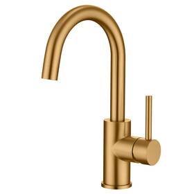 Wi608bg Wipphs Brass Bar Faucet Single Hole Brushed Kitchen Sink Faucets Hand