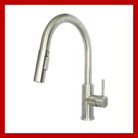 Wmf-8101ss-bn Stainless Steel Kitchen Sink Faucet Single Handle With Pull Down
