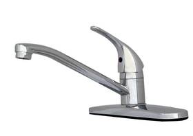 Wmf-8347z-cp Wmf - Hybrid Metal Deck Single Handle Kitchen Sink Faucet Ceramic Cart
