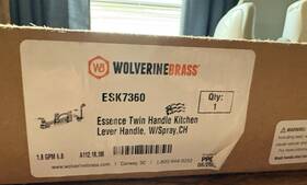 Esk7360 Wolverine Brass Chrome Twin Lever Handle Kitchen Faucet With Spray