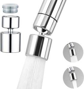 2-flow Wolykier 445044819837 360 Swivel Kitchen Faucet Aerator Sprayer Head 55/64 Female Thread