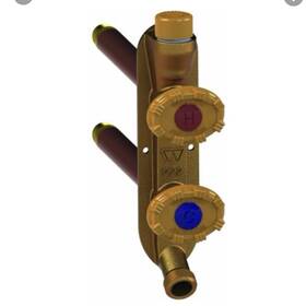 V22cp-12-mh Woodford Reserve Vertical Hot And Cold Wall Faucet Bronze