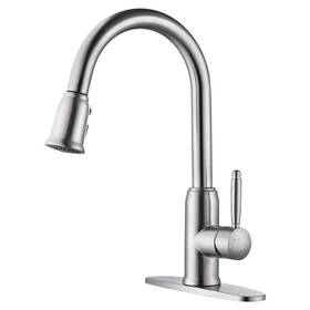 2310101-amus Wowow Single-handle Pull-down Stainless Steel Sprayer Kitchen Faucet With And In