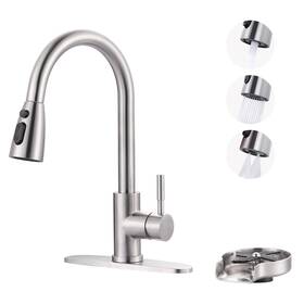 2310301-l Wowow Kitchen Faucet With Glass Rinser Stainless Steel Sink And Cup Ri