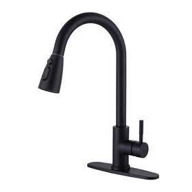 2310301b-amus Wowow Single-handle Pull-down Sprayer Kitchen Faucet With Stream And Powerspray