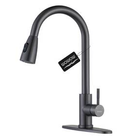 2310301v-bhhd Wowow Single-handle Pull-down Sprayer Kitchen Faucet With Stream And Powerspray