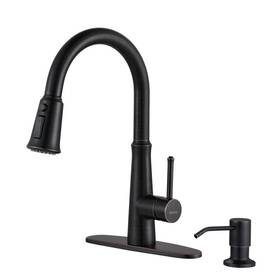 2310700rb-s Wowow Single Handle Pull Down Sprayer Kitchen Faucet With Soap Dispenser In Oil Rubbed