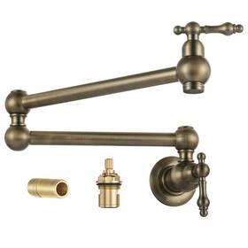 2311100fb Wowow Antique Bronze Pot Filler Faucet - Brass Wall Mount Kitchen
