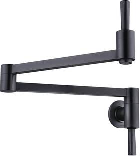 2311300b-amus Wowow Pot Filler Faucet Black Solid Brass Patent Wall Kitchen Stove