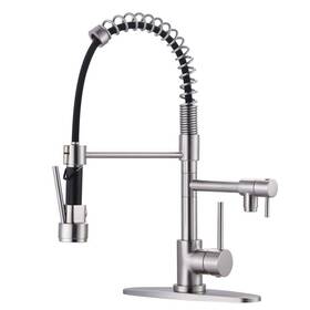 2316000 Wowow Brushed Nickel Single Handle Pull Down Sprayer Kitchen Faucet With Advanced