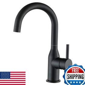 B07wtm7w56 Wowow Black Bathroom Faucet - Stainless Steel Single Handle Bar Sink High Arc La