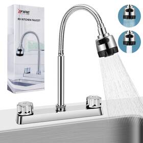 Xab1 Xfire-gear Rv Kitchen Faucet Camper With Flexible Arc 360 Degree Rotatable D