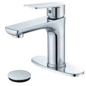 Xifumixertaps 742010812708 Chrome Single Handle Bathroom Sink Faucet 1 Hole Vanity Mixer With Cover And Drain