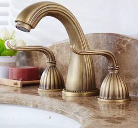 Yannlii 710185528489 Antique Brass Kitchen Faucet Pull Down Sprayer Single Handle Sink Mixer