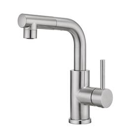 Yardmonet 732122151628 Kitchen Sink Faucets With Pull Down Sprayer Brushed Nickel Stainless Steel B