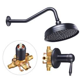 81fh2001-13-orb.v1 Yescom Wholesale Wall Mounted Bath Shower Faucet Rain Mixer Tap Rainfall Head