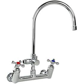 Qx-5803-8d Yoogyy Wall Mount Kitchen Commercial Faucet 8 Inch Center With Spout 2-handle
