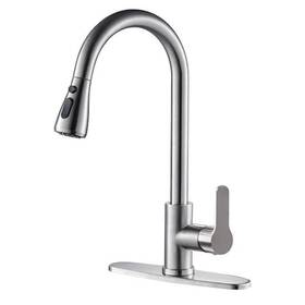 Zalerock 618528964911 Pause Mode Gooseneck Single Handle Pull Down Sprayer Kitchen Faucet