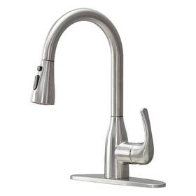 Zalerock 618528964928 Powerclean Gooseneck Single Handle Pull Down Sprayer Kitchen Faucet With