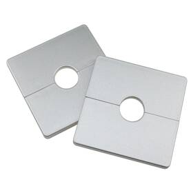 Zac-10507 Zangc Plastics Square Shaped Escutcheon Plate Wall Split Flange 22mm Diameter Hole