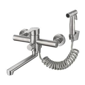 Ltp000101-1 Zhyich Wall Mount Kitchen Sink Faucet With Side Sprayer Commercial Nickel Brushed