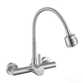 Ltp000201 Zhyich Wall Mount Kitchen Sink Faucet 8 Inch Center With Flexible Sprayer Stainless