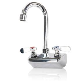Zkdausdo 789609332810 4 Inch Center Commercial Sink Faucet Wall Mount Kitchen Hand 1/2