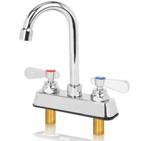 Tc04s Zkdausdo Bar Sink Faucet 4inch Center Deck Mount Hand Brass Constructed Chro