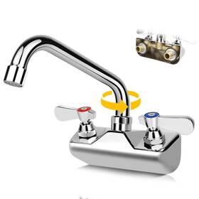 Zkd-wkg8l Zkdausdo Leak-free Commercial Sink Faucet 8 Inch Swivel Spout Wall Mount Kitchen Hand S
